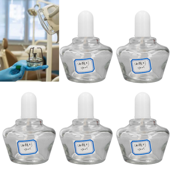 5 st 250 ml Laboratoriebrännare Flaska Återfyllningsbara Glasflaskor för Kemiexperiment
