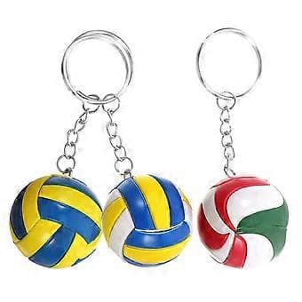 3 stk. Multifunktionelle nøgleringe Dekorative volleyball-nøgleringe Bærbare nøgleringe