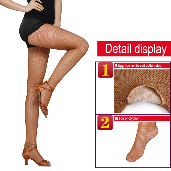 2 par nettstrømpebukser for kvinner Mesh latinske sokker Strømpebukse