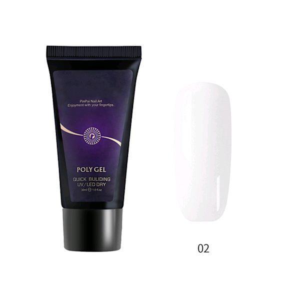 30ML Professionell Snabb Nagelförlängnings Resin Gel Manikyr Builder UV Gel Tillbehör (Vit)