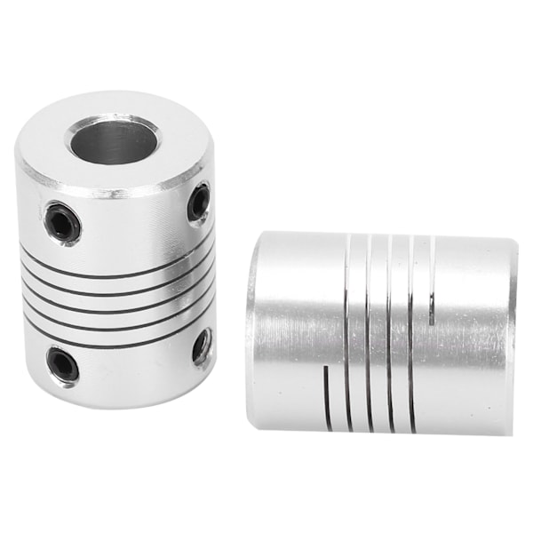 2 stk. Akselkobling Fleksibel Encoder Aluminium Legering Kobling Trinmotor DIY 3D Printer 5x8mm
