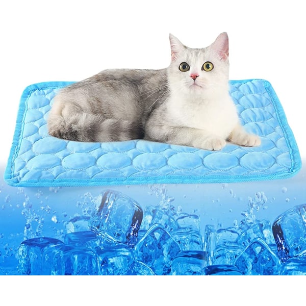 Summer Pet Cooler Pad, Cool och uppfriskande, 100*70 cm, blå