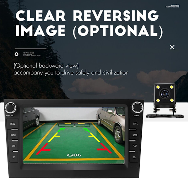7 tommers GPS Navigasjon CARPLAY Multimedia Radio Videospiller for Android 11.0 Erstatning for Opel Astra 2004‑2009 Svart 1G RAM 16G ROM