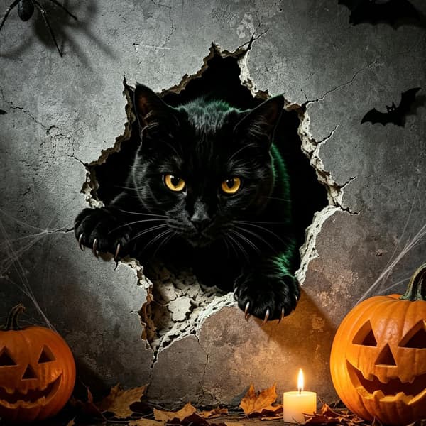 Halloween Spooky-Themed Wall Decals for Home Decor, Halloween 3D Wall Decals - C