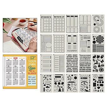 20 stk. A5 Planner Stencils 5''x7.5'' Journal Stencils til Journal Notesbog Dagbog