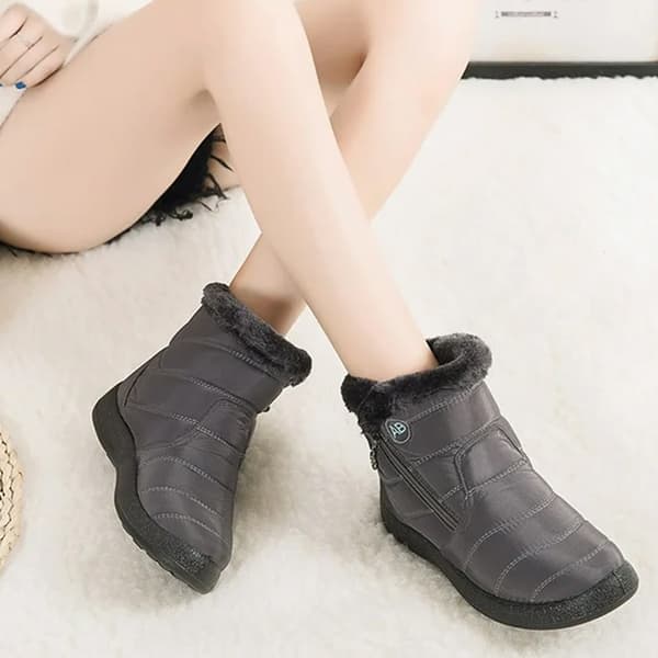 Dam Vinter Snö Ankelstövlar Pälsfoder Vattentäta Utomhus Slip On Boots Sneakers