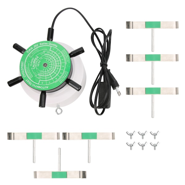 6-arms Urverksspolarmaskin Automatisk Mekanisk Urspolarverktyg EU-kontakt AC250V