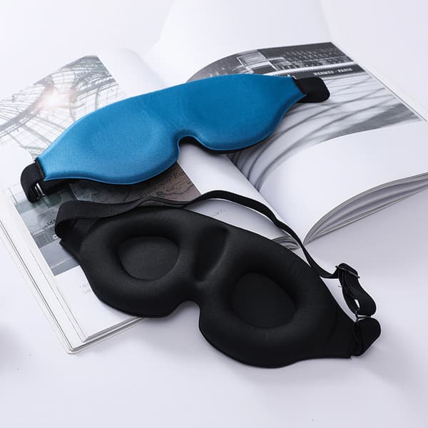 (svart) 3D sovmask Minnesbomull ögonmask för män och