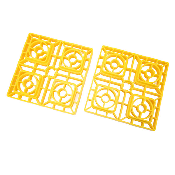 10 stk Campingudstyr Nivelleringsblokke Antislip Puder Design Heavy Duty Nivelleringsblokke med Opbevaringspose til Nivellering af Enkelt- og Dobbelthjul