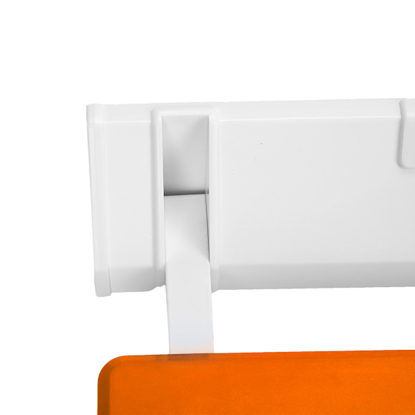 Foldbar Brusebadsstol i ABS til Ældre, Væghængt, Badeværelseskrak til Skift af Sko, Orange