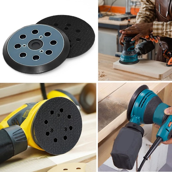 Kostnadseffektiv sliprondell för excenterslip, hållbar konstruktion garanterar lång livslängd, mjuk gummibas reducerar vibrationer, 125 mm diameter ger precision