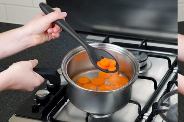 Hulske, Varmebestandig Silikone, Modstår Smeltning, Deformation, Solid-silikone Redskab, Ergonomisk Greb, Perfekt Til Dræning Og Servering