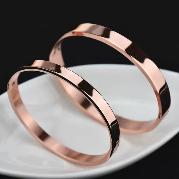 Damearmbånd 6MM Rustfrit Stål Armbånd Oval Poleret Finish