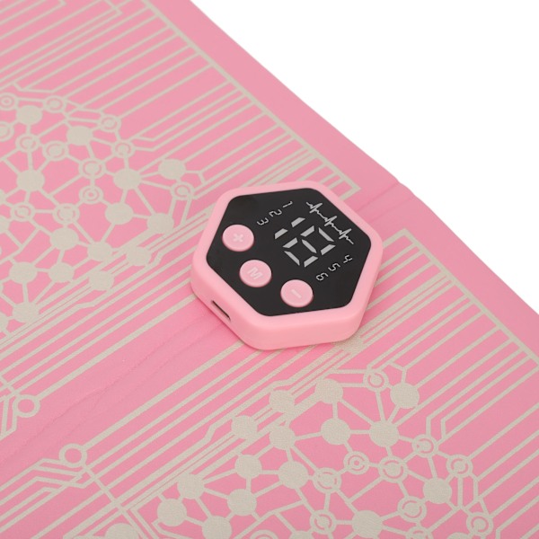 Fotmassasjematte med 6 moduser, 9 styrkenivåer, sammenleggbar, bærbar, ergonomisk design, smart fotmassasjepute, rosa