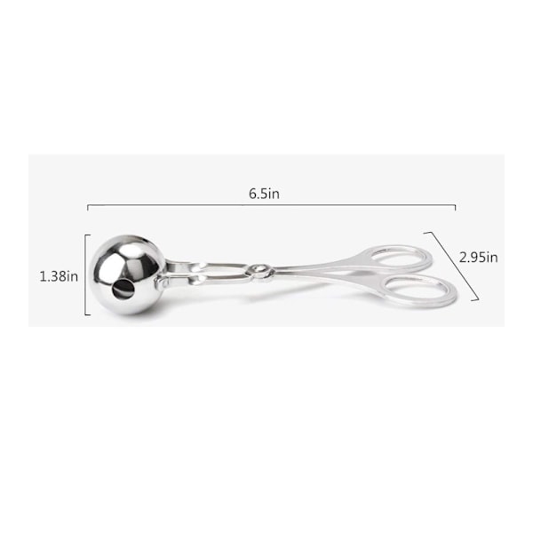 Cake Pop-verktyg, non-stick livsmedelsklassat 304 rostfritt stål, köttbullsformare, slät insida, hållbart handtag minskar ansträngning, idealisk för köttbullar, meloner, is