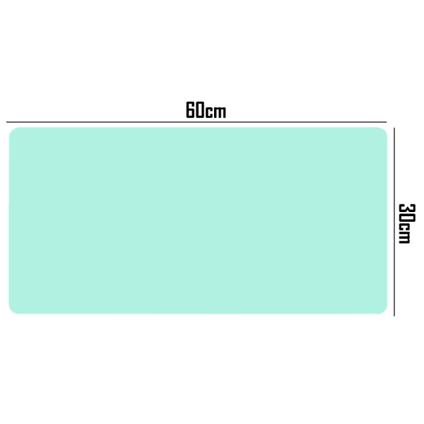 Tosidig PU-skinn forlenget skrivebord/musematte (grønn og innsjøblå)