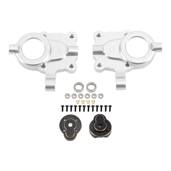 RC Främre Axelvikter Set Koppar Aluminiumlegering Främre Portal Drivhus Styrknoge Motvikt för HOBBYPLUS 1/18 4WD CP18P RC Bilar Silver
