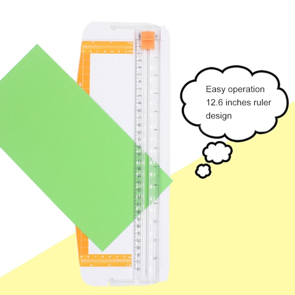 Liten Papperskärare A4 Noggrann Skärning 12,6 tum Linjal Design Flerfunktions Pappers Trimmer för Kontor Skola Hem