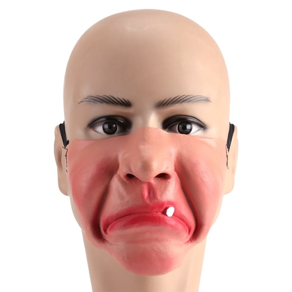 Halvmask Rolig Läskig Andningsbar Latex Mask Karneval Halloween Fest Spöke Rekvisita #Ett Tand