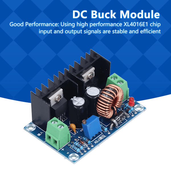 DC Buck-modul Justerbar Strömförsörjningsomvandlare Hög Effekt Spänningsstabilisator 8A 200W XHM400