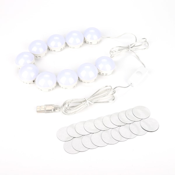 LED-lampor Spegellampa Sminkbordsspegel LED-lampkit Lins Huvudlampa LED-lampkit (10 lampor)