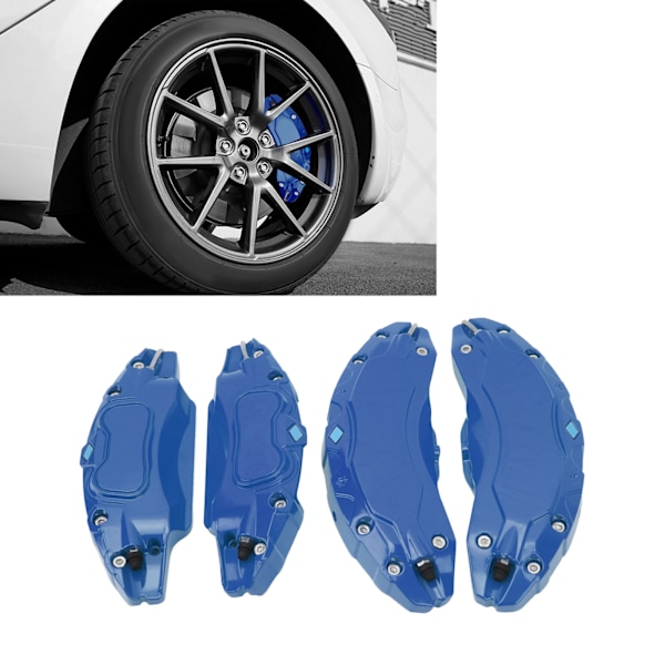 4 st bromsoksskydd Fram Bak Aluminiumlegering Ersättning för Tesla Model Y 19 20 tum Hjulnav Blå