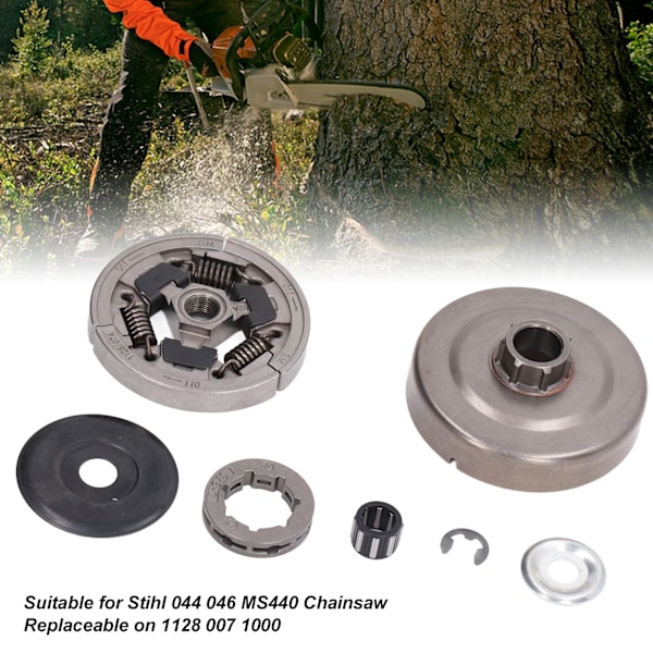 Kopplingstrumlagerkit i legering för Stihl 044 046 MS440 MS460 MS361 Motorsåg 1128 007 1000