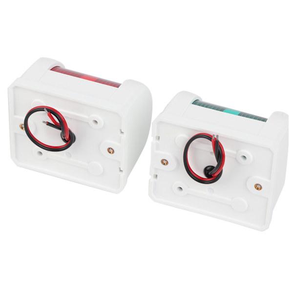 12V‑24V LED Navigationssignallampa Vänster Röd Höger Grön IP66 Vattentät Lampa Vit Skal för Yacht Båt