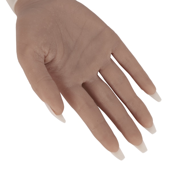 Nagelkonstövningshand Silikonböjliga leder Falska nagelspetsar Handmannequin för nagelsalong #01