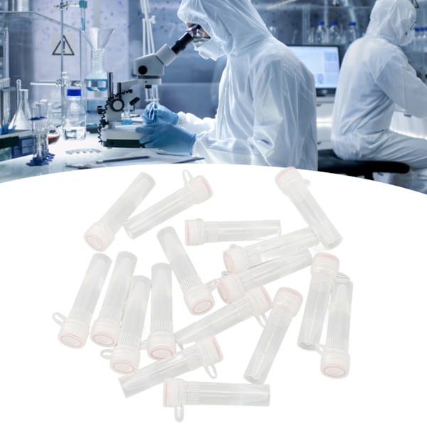 500 st Microcentrifugrör Professionella Genomskinliga Polypropylen 1,5 ml Centrifugrör med Snäpplock för Laboratoriematerial Platt Botten