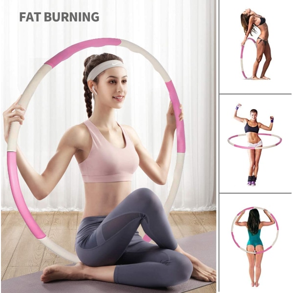 Fitness Hula Hoop för viktminskning, Hula Hoops Vuxna & Barn, Däck med skum från 0,75 till 1,0 kg Justerbara Hula Hoops för fitness