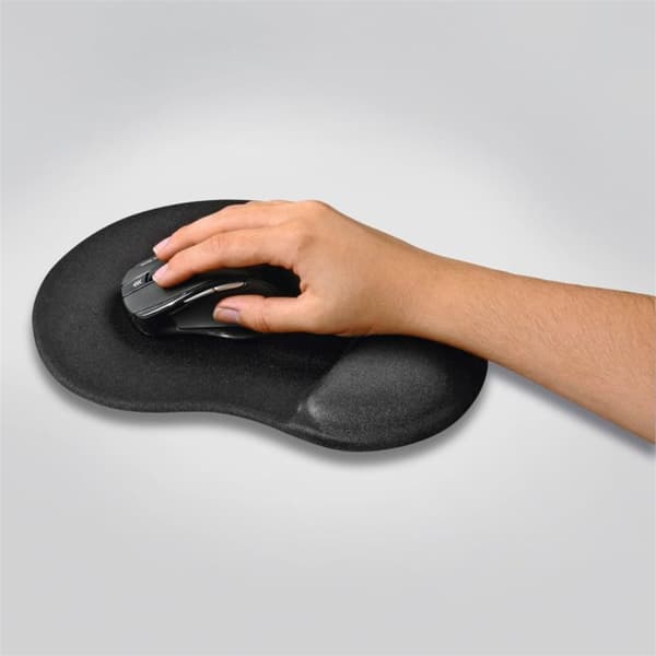 Smertelindrende Memory Foam Musemåtte, Jelly Pink Oversized Ergonomisk Musemåtte med Åndbart Stof med Memory Foam Pude, Ergonomisk Musemåtte med