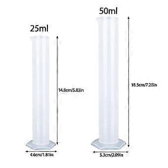 8 st 10-2000ml Mätcylinder Set 2-sidig Markering Lab Cylindrar Multifunktionell Graderad Cylinder för Laboratorium