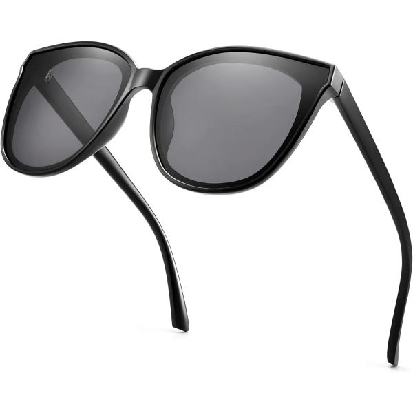 Överdimensionerade Cat Eye-solglasögon Polariserat UV400-skydd för kvinnor