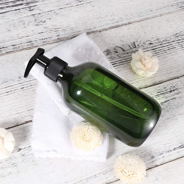 Reseflaskor med Pump, Industriella Plastflaskor Stor Kapacitet för Flytande Tvålar, Parabenfria, 2 Stycken