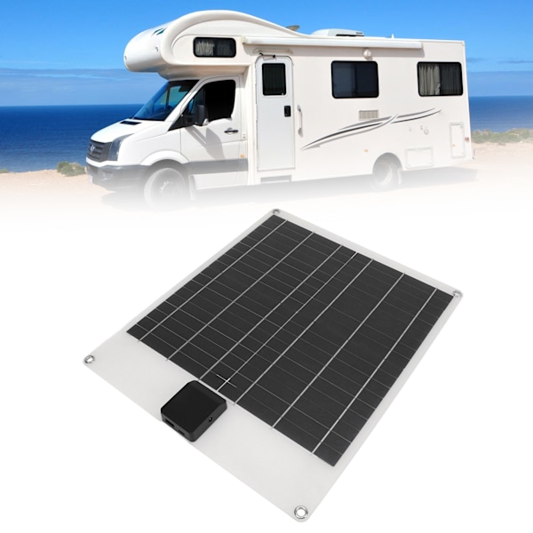 20W 5V 12V Solpanel Dobbelt Udgang Monokrystallinsk Strømmgeneratorpanel Batterilader Kit til Bil Båd Trailer RV Hvid