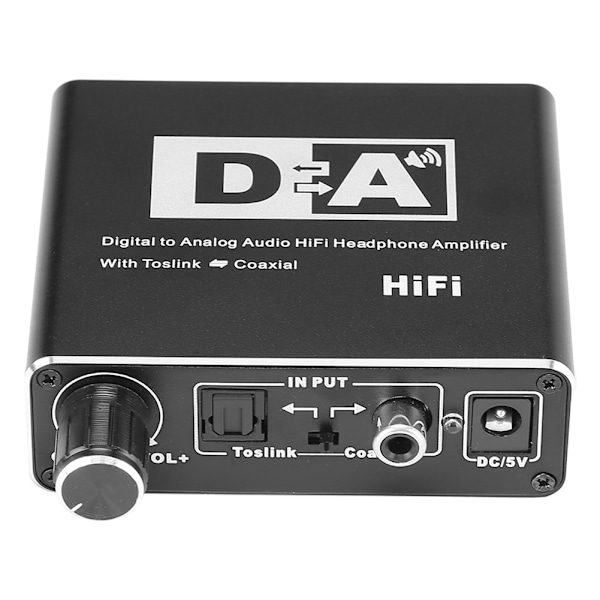 Digital till Analog Ljudkonverterare RCA 3,5 mm Jack Koaxial Optisk Kabeladapter Dekoder