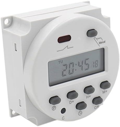 Digital Timer Switch, Avancerad Veckovis Programmering, Programmerbar Tidsreläbrytare för Hushållsapparater, Digital LCD-ström med Schemalagda Tider Daglig