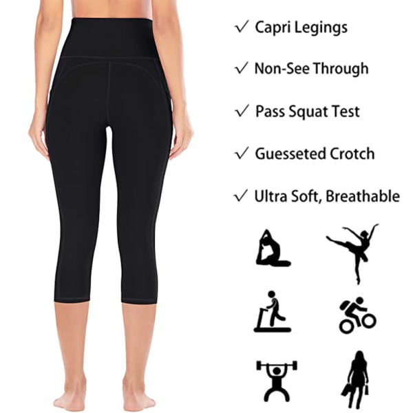 1 kpl korkeavyötäröiset joogahousut Naisten harjoitus Capris leggingsit