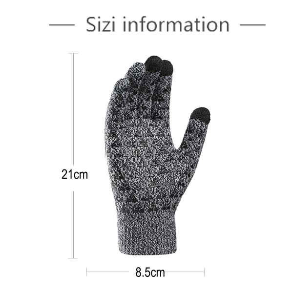 Touchscreen-beskyttelseshandsker i varm uld Black and white