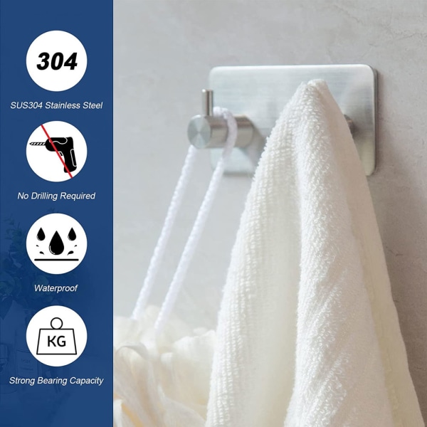 Badeværelse selvklæbende håndklæde krog Bruser ikke bore kraftig væg
