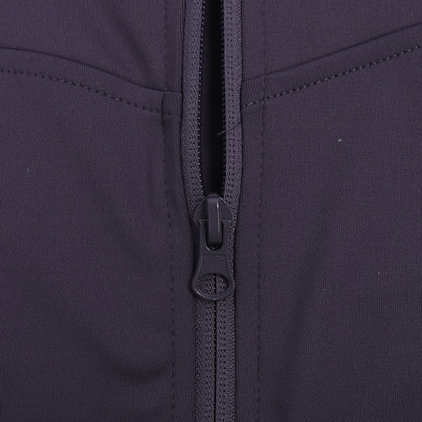 Yogajacka Ståkrage Långärmad Hög Elasticitet Dragkedja Polyesterfiber Slim Träningsjacka för Löpning Aubergine Lila M
