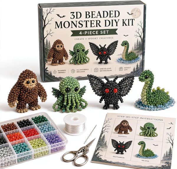 3D Perledyr DIY Håndlaget Perlesett, Søtt Perlehåndverkssett - Gorilla E