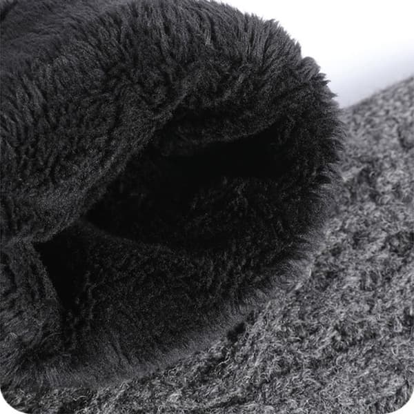 Strikkede vinterhansker, unisex, berøringsskjerm, elastiske, vindtette, svart, one size