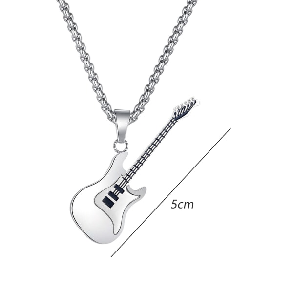 Creative Personality Men's Necklace Mini Rock Guitar Pendant