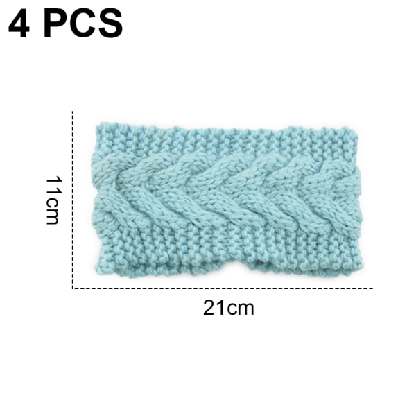 Women Knitted Headbands Winter Warm Twisted Headband with Button