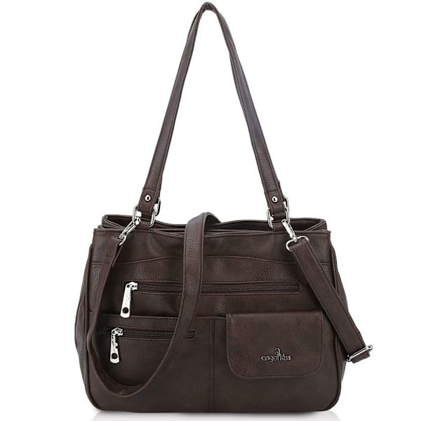 Angel Kiss Stor Damväska i PU-Läder Axelväska Crossbody Resväska Bästa Present till Kvinnor Konstläder, aprikos