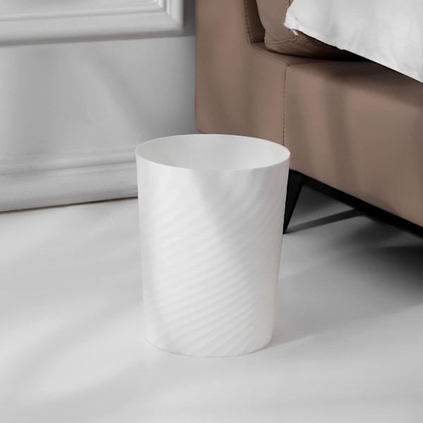 Papperskorg för Badrum, Modern Slim Design Soptunna med Lättrengjord Yta för Kontor, Sovrum, Studentrum (Kompakta Utrymmen)