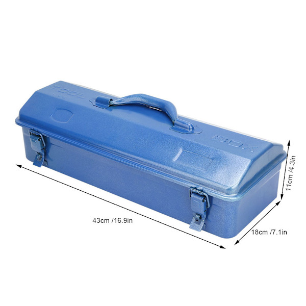 Tykk Multifunksjonell Jern Verktøykasse Reparasjonsverktøy Oppbevaringsboks Beholder Holder (43x18x11cm 410)