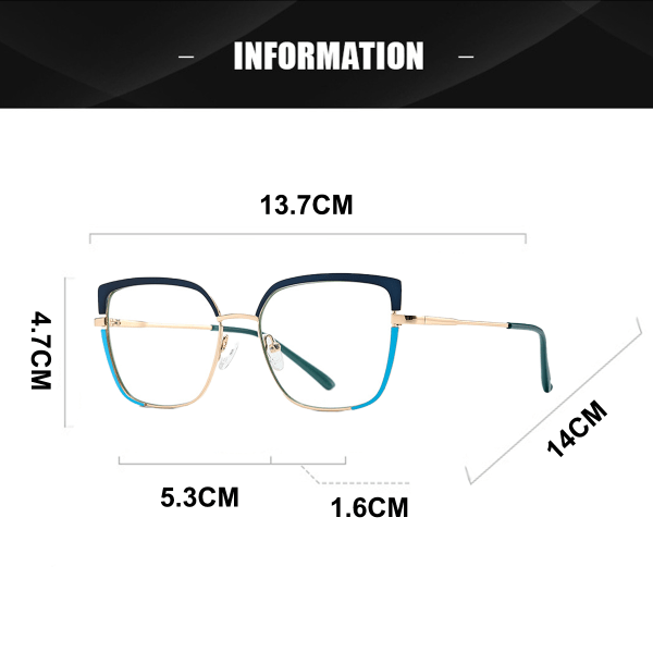 Trendy personality fashion spring-leg anti-blue glasses, made of